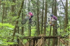 Mountainbike Freestyle-Flugshow